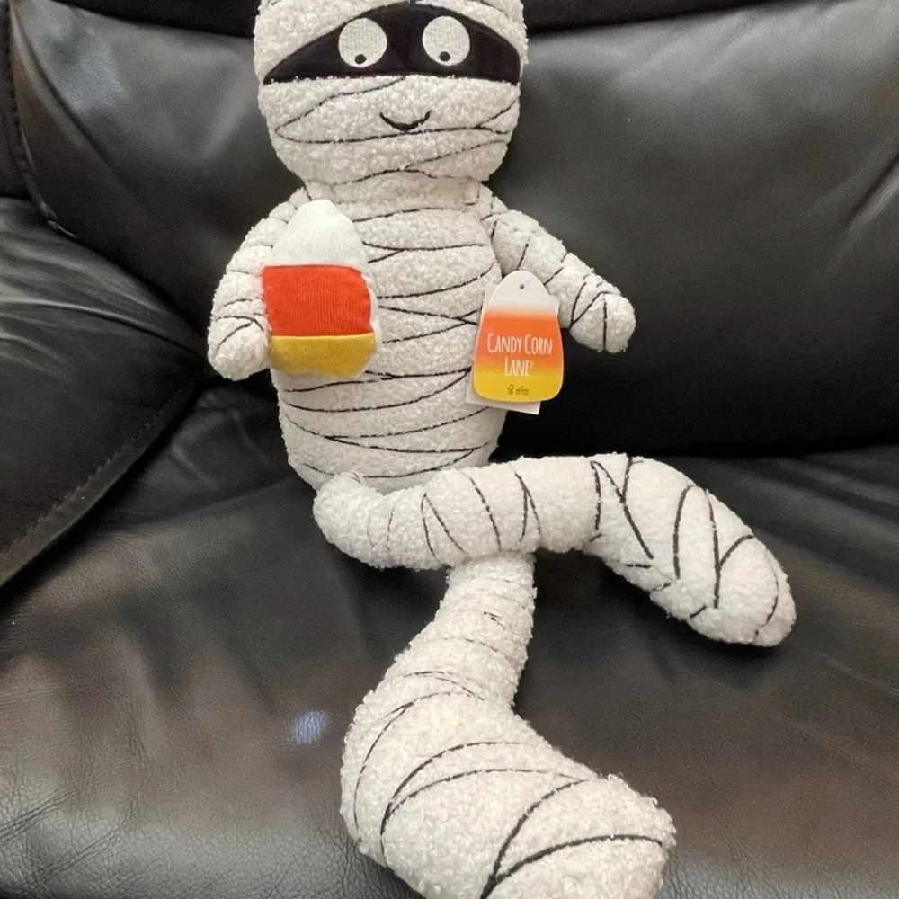 Halloween Mummy with Candy Corn Plush Decor - Candy Corn Lane Mummy Plush